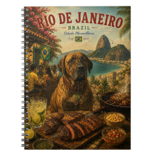 Fila Brasileiro in Rio de Janeiro Vintage Reise Notizblock