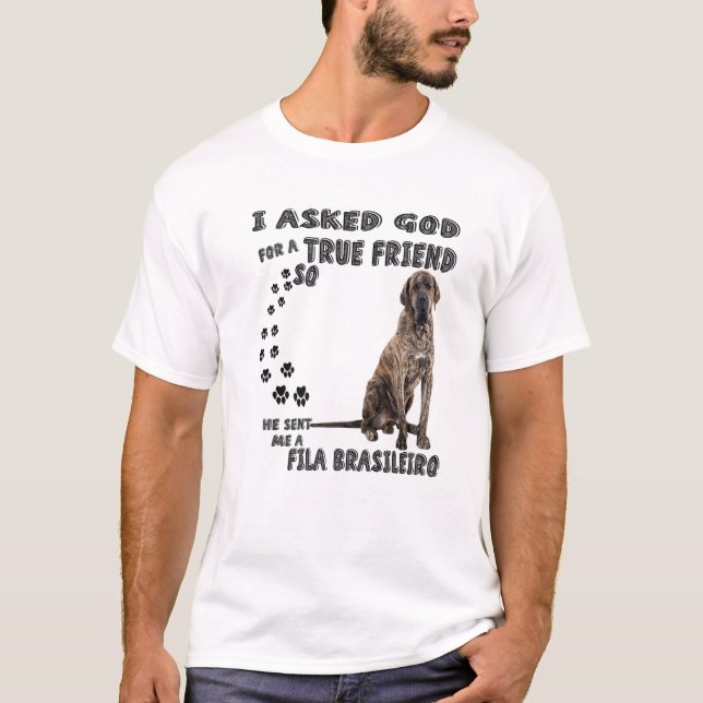 Fila Brasileiro Quote Mama Vater Print, Brasiliani T-Shirt (Vorderseite)