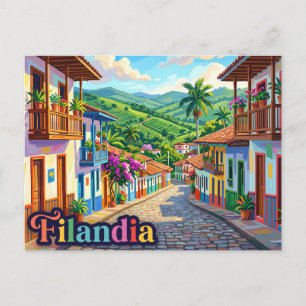 Filandia Kolumbien Postkarte