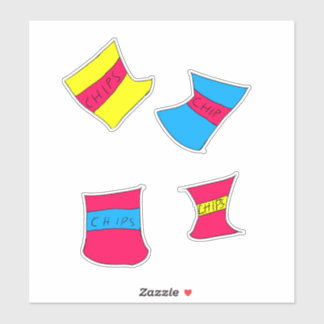Filbert's different varieties of chips stickers  aufkleber