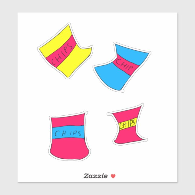 Filbert's different varieties of chips stickers  aufkleber (Blatt)