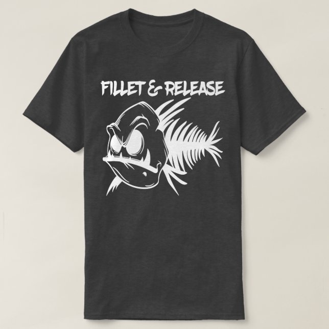 Filet and release Unglaublich witzig Funny Fishing T-Shirt (Design vorne)