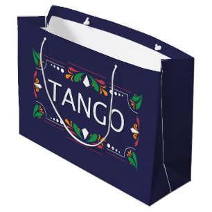 Fileteado Argentine Tango Floral Große Geschenktüte