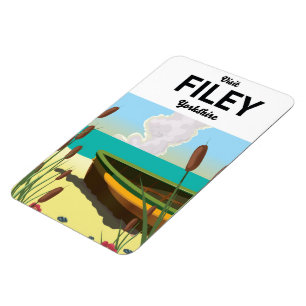 Filey, Yorkshire Seaside Poster Magnet