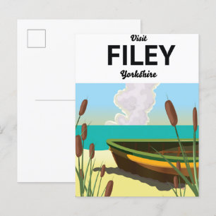 Filey, Yorkshire Seebad Reiseplakat Postkarte