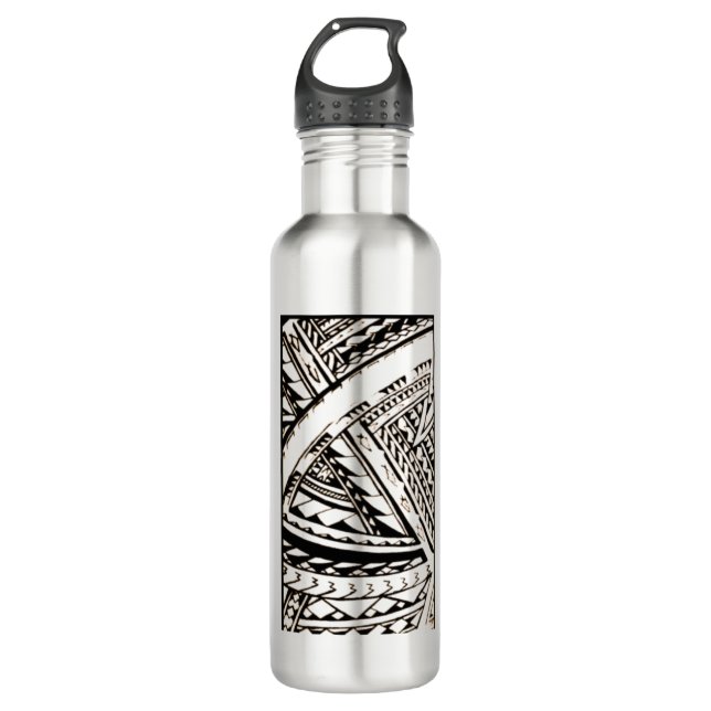 Fili Samoan Tribal Art von Sku Edelstahlflasche (Vorderseite)