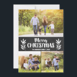 Filiale Chalkboard Filiale Weihnachtskarten Drei B Feiertagskarte<br><div class="desc">Benutzen Sie unsere Foto-Weihnachtskarten mit Chalkboard-Hintergrund, Weihnachtszweigen, drei Bildern und "Frohe Weihnachten"-Formulierungen, um Ihren Freunden und der Familie ein frohes Weihnachtsfest zu wünschen. BONUS: Der gemusterte Backer kann in ein anderes Muster und eine andere Farbe geändert werden. Gehen Sie zum Abschnitt "Diese Vorlage personalisieren" und klicken Sie dann unten auf...</div>