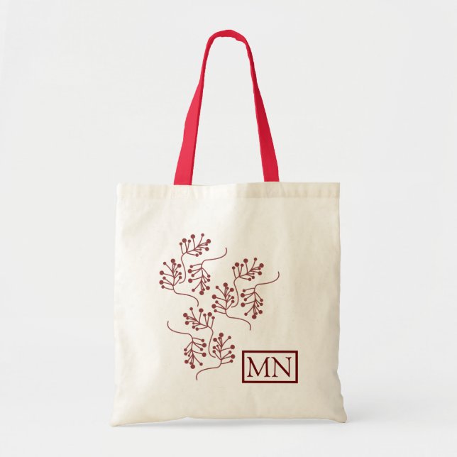 Filiale "Christmas Berry Burgundy Sprigs" Tragetasche (Vorne)