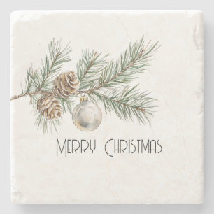 Filiale und Ornament der Heiligen Pine Cones Steinuntersetzer