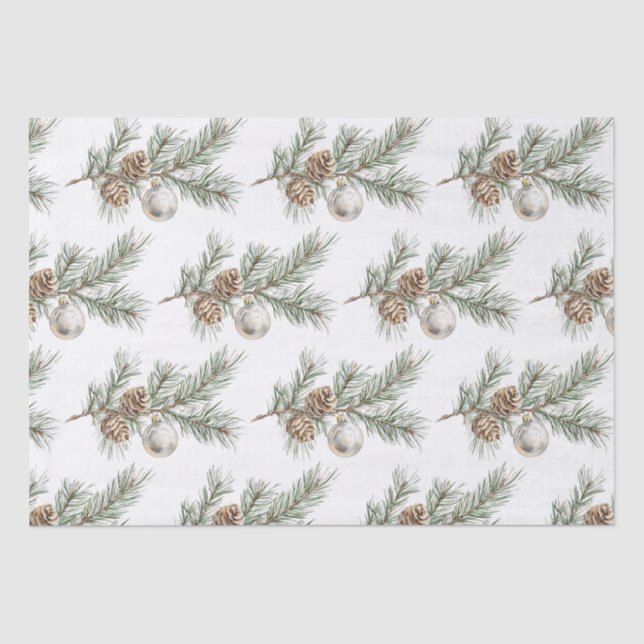 Filiale Weihnachtsbaumkirche Cones Seidenpapier (Vorderseite)