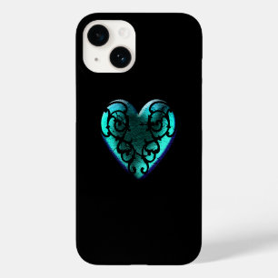 Filigran-Goth-Eisblau-Herz Case-Mate iPhone Hülle