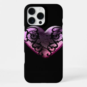 Filigran-Goth-Pink-Herz iPhone Hülle
