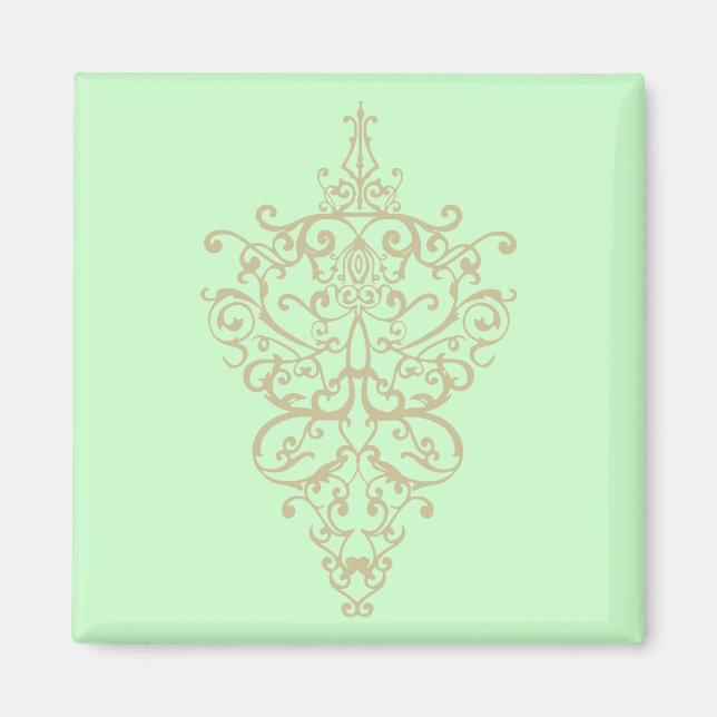 filigranes Gelb Magnet (Vorne)