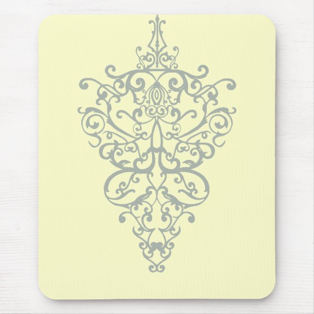 filigranes Grün Mousepad (Vorne)