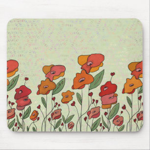 Filigranes Mohnfeld Mousepad