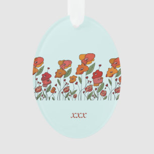 Filigranes Mohnfeld Ornament