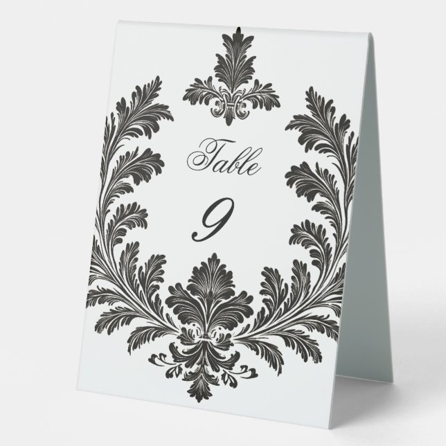 Filigree & Acanthus-Blätter, Tischaufsteller (Vorderseite)