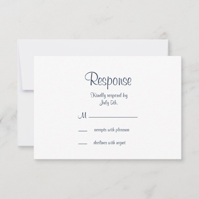 Filigree Butterfly RSVP en Turquoise (Devant)