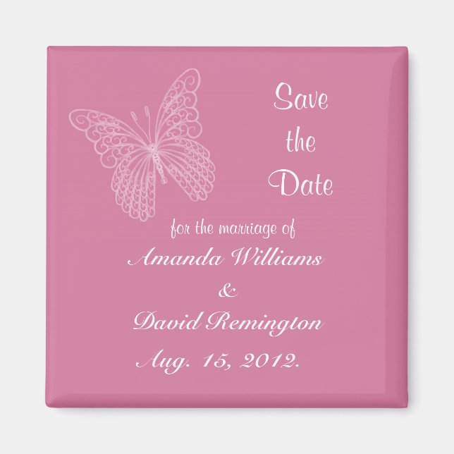 Filigree Butterfly speichert das Date Magnet (Vorne)