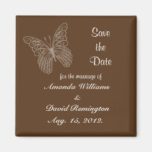 Filigree Butterfly speichert das Date Magnet