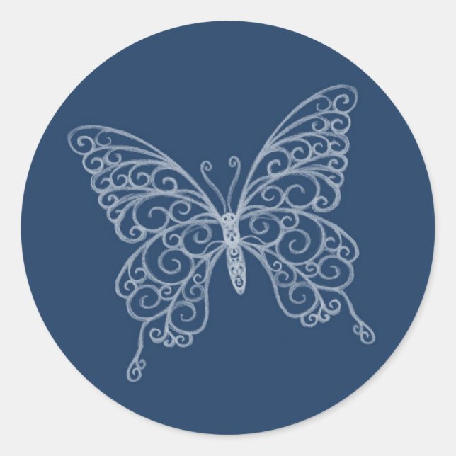 Filigree Butterfly Sticker (Vorderseite)