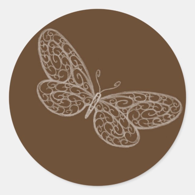 Filigree Butterfly Sticker (Vorderseite)