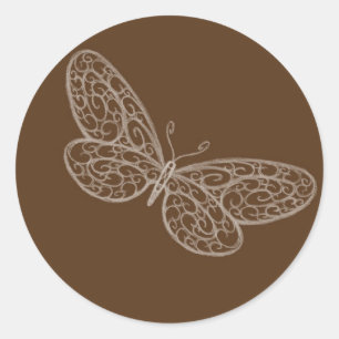 Filigree Butterfly Sticker