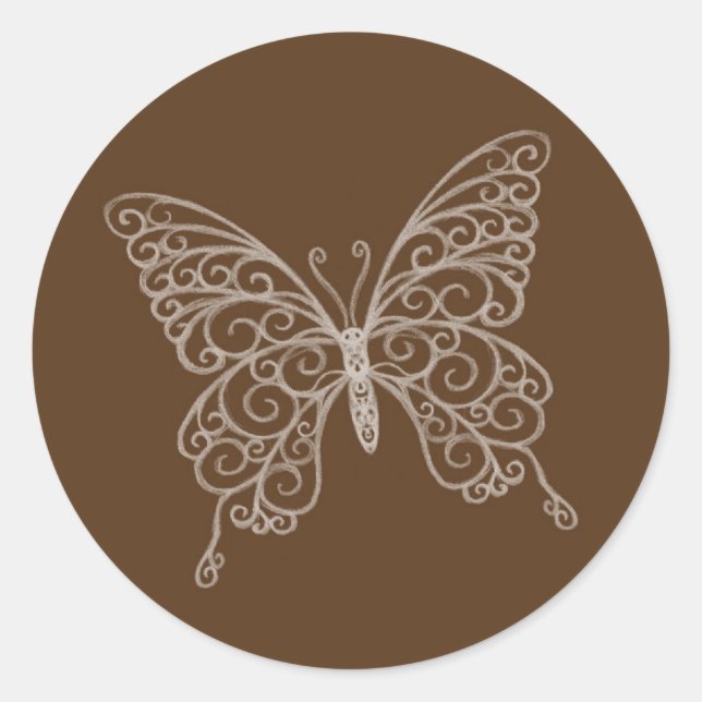 Filigree Butterfly Sticker (Vorderseite)