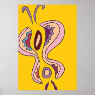 Filigree Flutterfly 13 x 19 Poster
