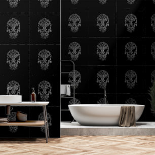 Filigree Goth Day of the Dead Skull Tapete