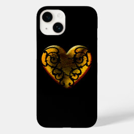 Filigree Goth Gold Heart Case-Mate iPhone Hülle