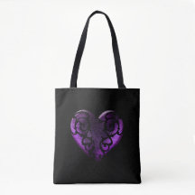 Filigree Goth Lila Heart