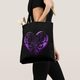 Filigree Goth Lila Heart Tasche