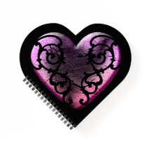 Filigree Goth Pink Heart
