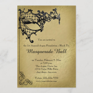 Filigree Masquerade Mardi Gras Ball Einladung