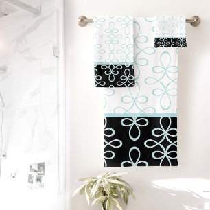 Filigree Motif élégant Bleu Bleu Blancs