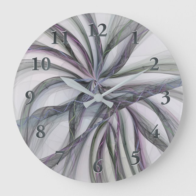 Filigree Motions Modernes Abstraktes Schwingen des Große Wanduhr (Vorderseite)