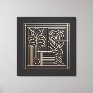 Filigree Nature Lines Leinwanddruck