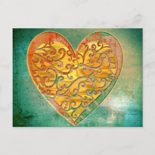 Filigree Pop Kunst, Dichtung und Musik Postkarte (Vorderseite)