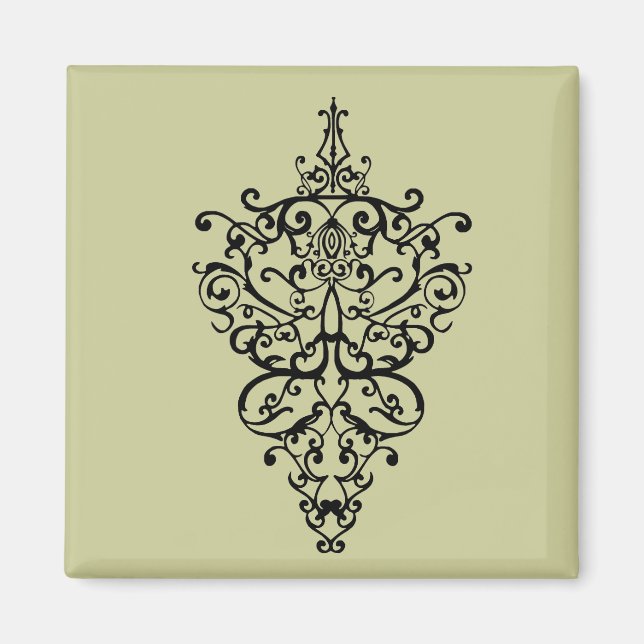 Filigree schwarz magnet (Vorne)