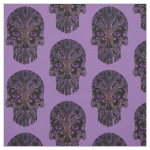 Filigree Skull in Schatten von Lila Stoff