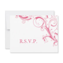 Filigree Swirl Rose RSVP