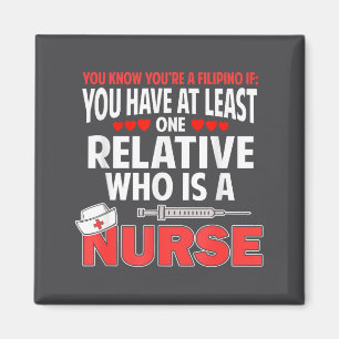 Filino-Krankenschwester Lustiger Spruch Philippine Magnet