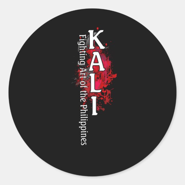 Filio Kali Escrima Stick Fighting Runder Aufkleber (Vorderseite)