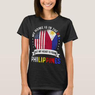 Filipina American Flag Filipino Roots USA Bürger T-Shirt