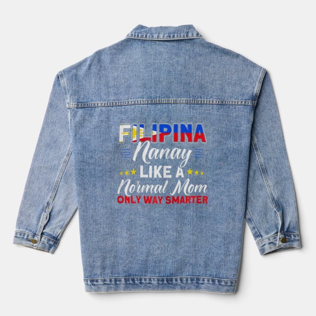 Filipina Nanay Mama Pinay Fi Jeansjacke (Rückseite)