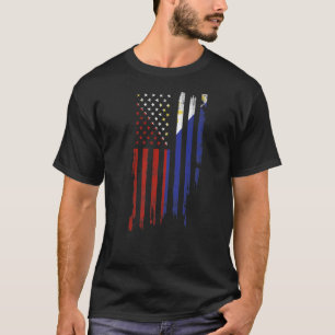 Filipino American Flag Pride Philipines beunruhigt T-Shirt