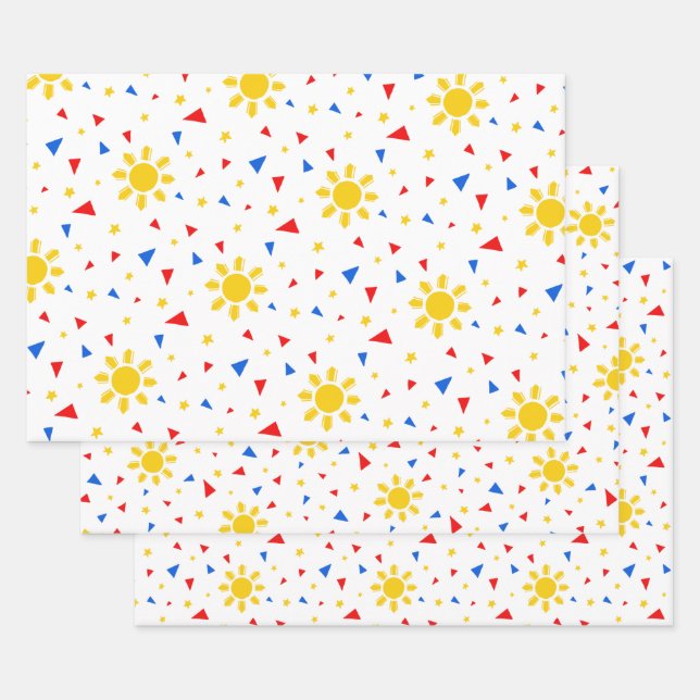 Filipino-Flagge Geschenkpapier Set (Set)