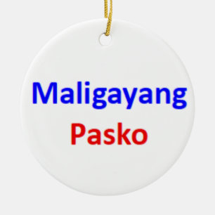 filipino frohe weihnachten keramik ornament