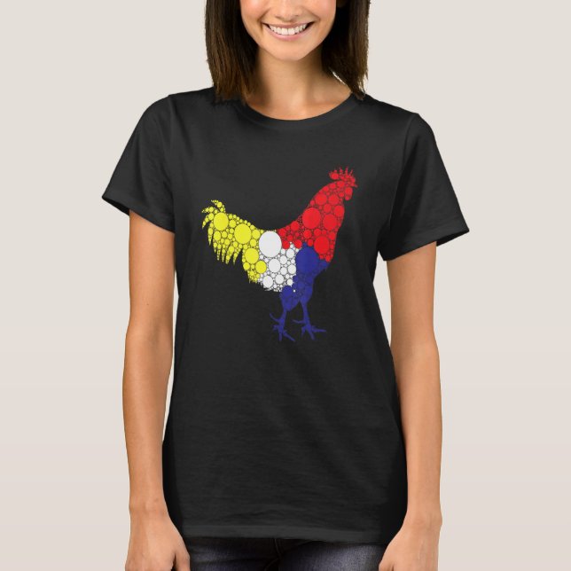 Filipino Gamecock Cockfight Philippinen Rooster T-Shirt (Vorderseite)
